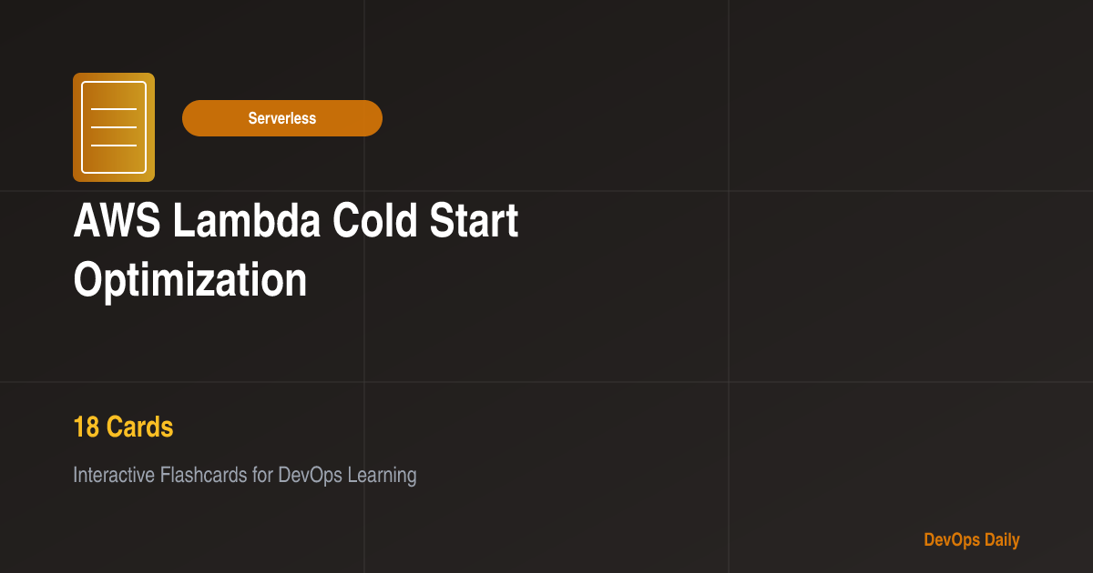 AWS Lambda Cold Start Optimization