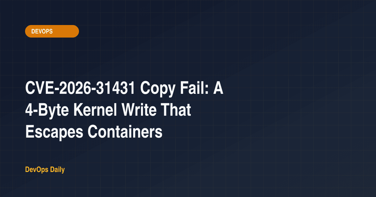 CVE-2026-31431 Copy Fail post