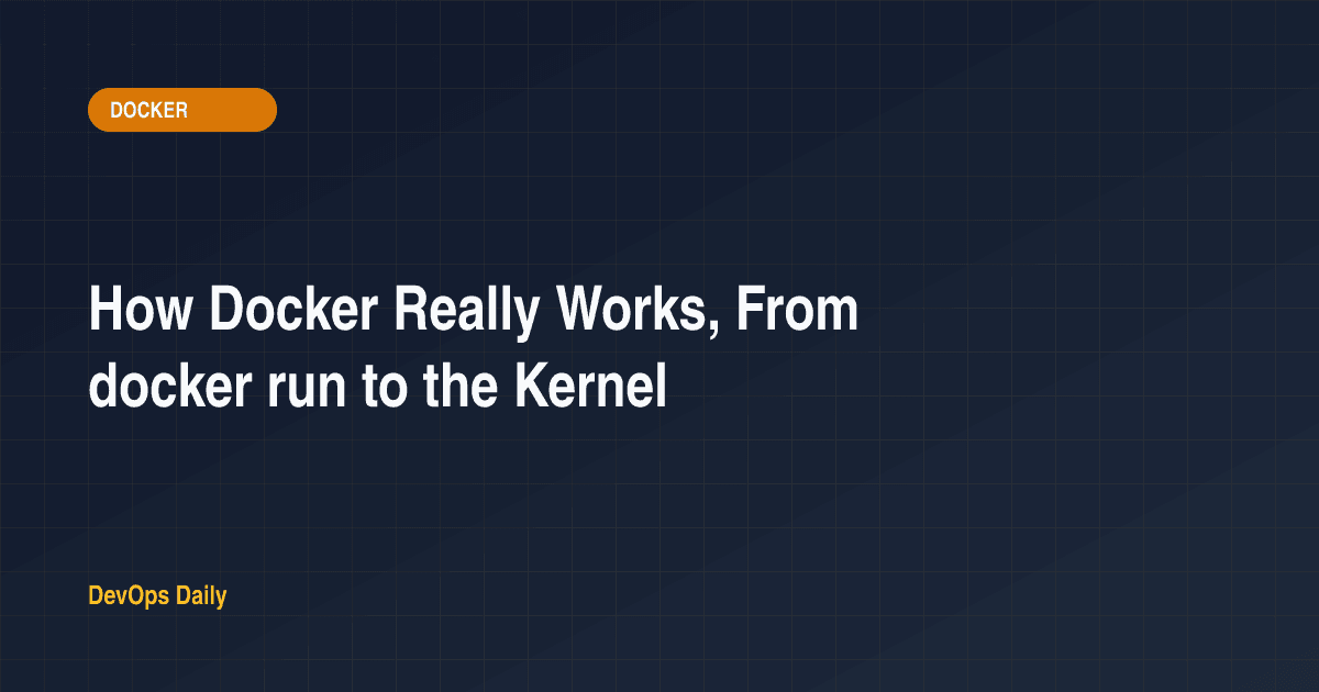 How Docker Really Works, From docker run to the Kernel
