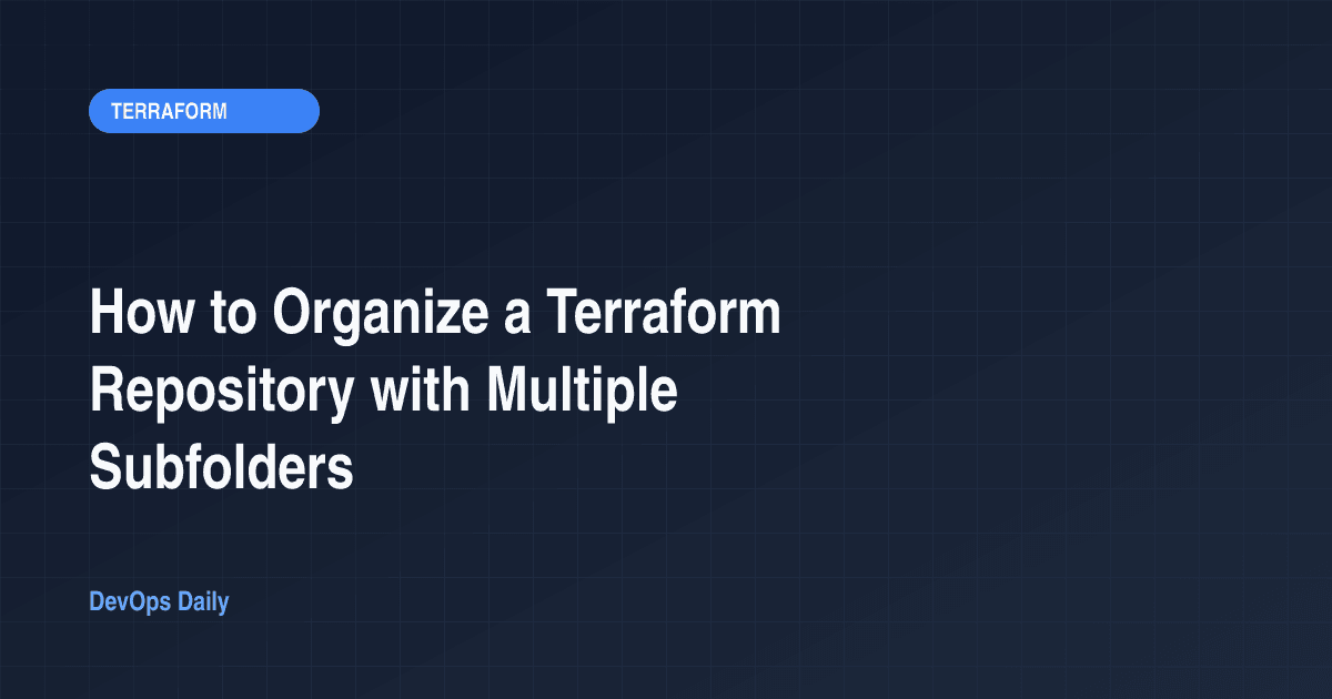 How to Organize a Terraform Repository with Multiple Subfolders